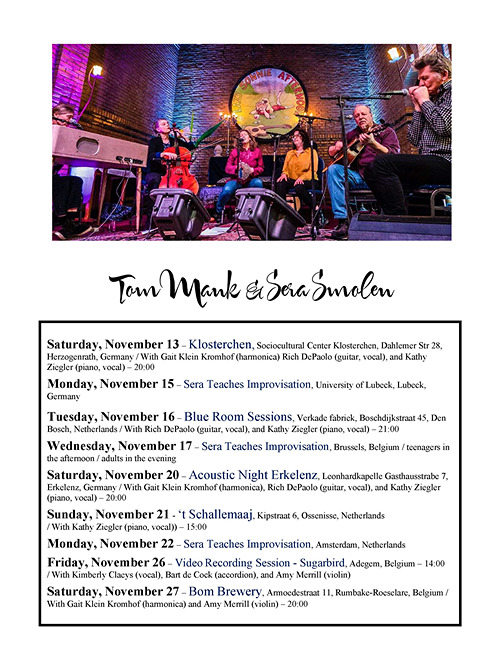 Tom Mank & Sera Smolen, Tourdates 2021